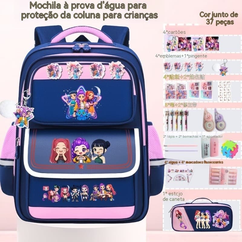 kit mochila infantil resistente ao desgaste respirável impermeável e amplo espaço mochilas escolares