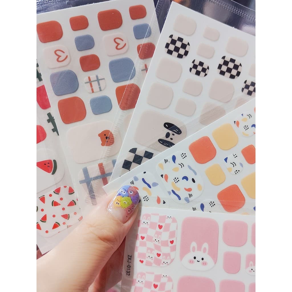Adesivos para unhas Adesivos completos Adesivos para unhas inteiras Produtos acabados para Manicure Camada selável de lo