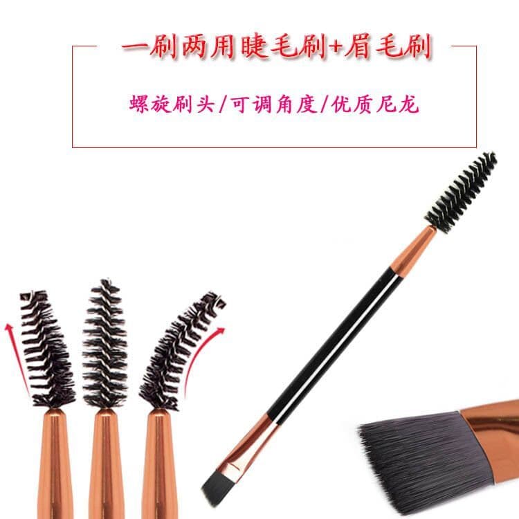 5pcs 10pcs Caneta pincel de giz de sobrancelha de duas cabeças Pincel de rolo de cílios em espiral Pincel de maquiagem p
