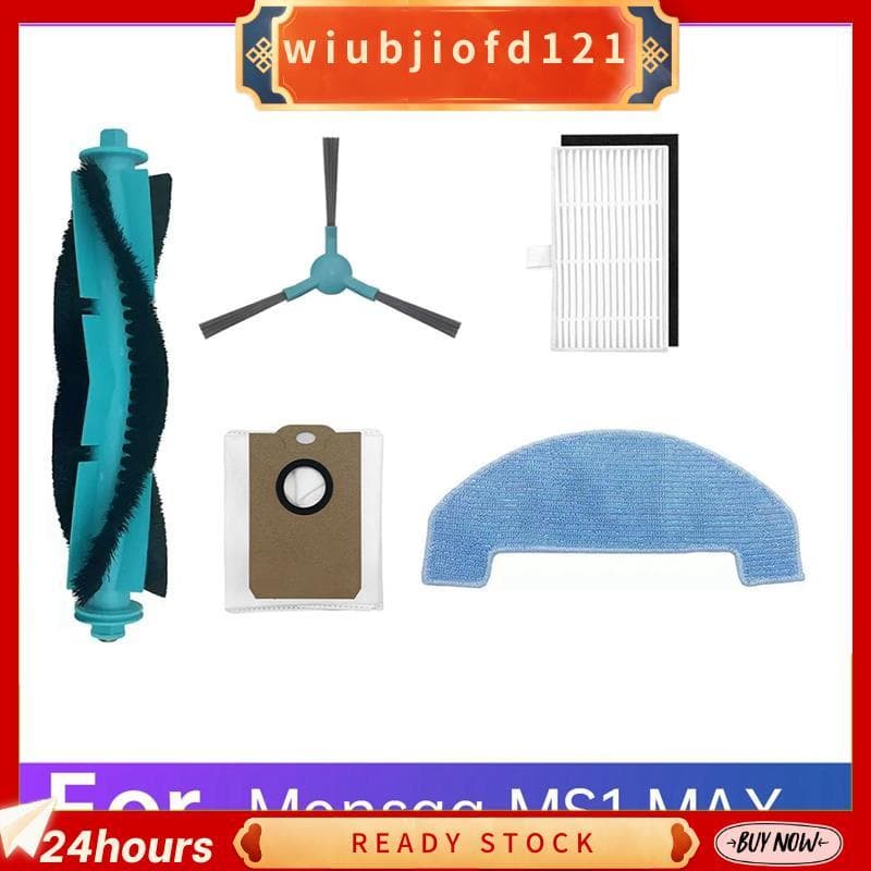 5 Pçs Escova Principal Saco De Pó Lateral Mop Pano Filtro Para MONSGA MS1 MAX Robô Aspirador Acessórios