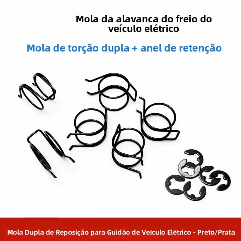 Mola do manete de freio de veículo elétrico, mola de dupla torção, mola do manete de scooter elétrico, de fixação d