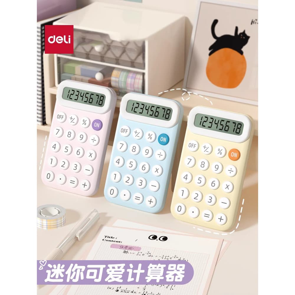 Calculadora Deli Mini Calculadora Fofa Cor Macron Fresca Estudantes Usam Calculadora Estilo Deusa Mini One-H