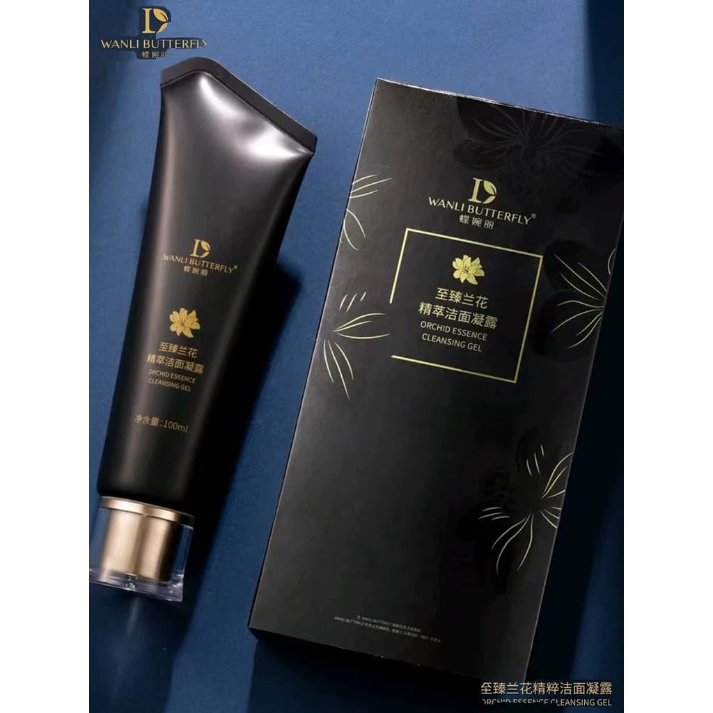 DeWanli Zhizhen Orchid Essence Gel de limpeza limpador Facial suave não irritante uma caixa 2 peças versão atualizada