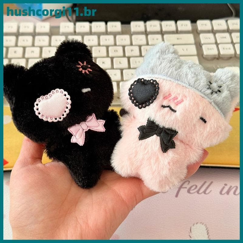 HUSH Chaveiro De Gatinho De Pelúcia Fofo De Desenho Animado-Boneca De Gato Kawaii Mochila Charme Presente BR