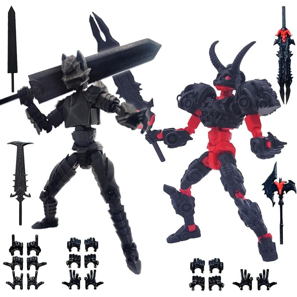 Conjunto de Figuras de Ação 3D T13 (Montagem Completa), Figuras de Ação Multiarticuladas Impressas em 3D, Dummy Titan 13