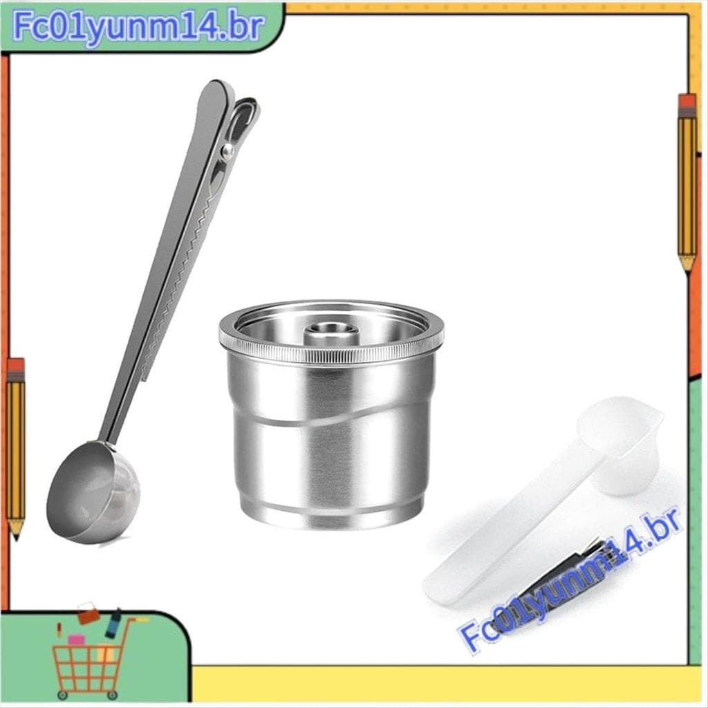 Para X7/Y3/Y5 Cápsula De Café Reutilizável Filtros Recarregáveis Colher De Aço Inoxidável Escova De Limpeza Fácil De Usa
