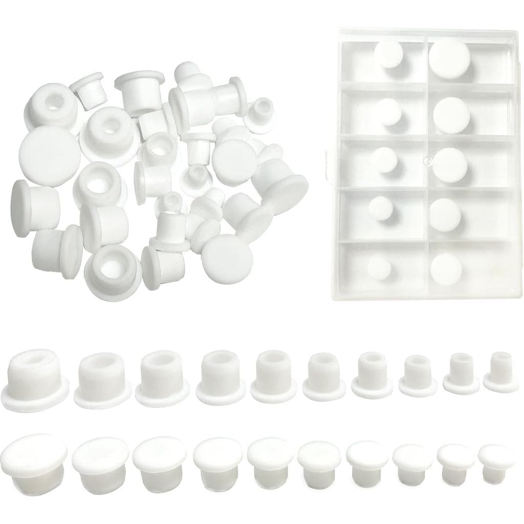 30 Peças de Tampas de Silicone para Saleiros e Pimenteiros, 10 Tamanhos de Tampas de Reposição para Saleiros e Pimenteir