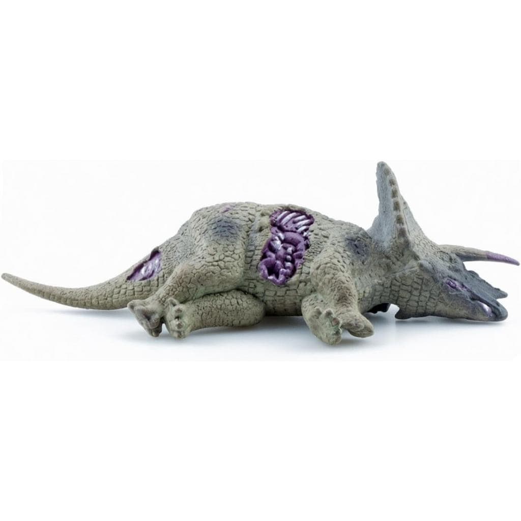 Qianly Dinosaur Carcass Estatueta Figura Realista Escaly Para Mesa , Triceratops