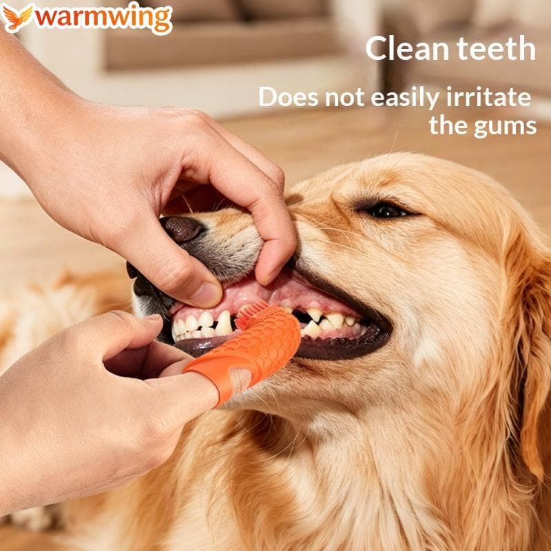 Escova De Dentes De Silicone WARMW Para Cães-Cerdas Macias E Antiderrapantes
