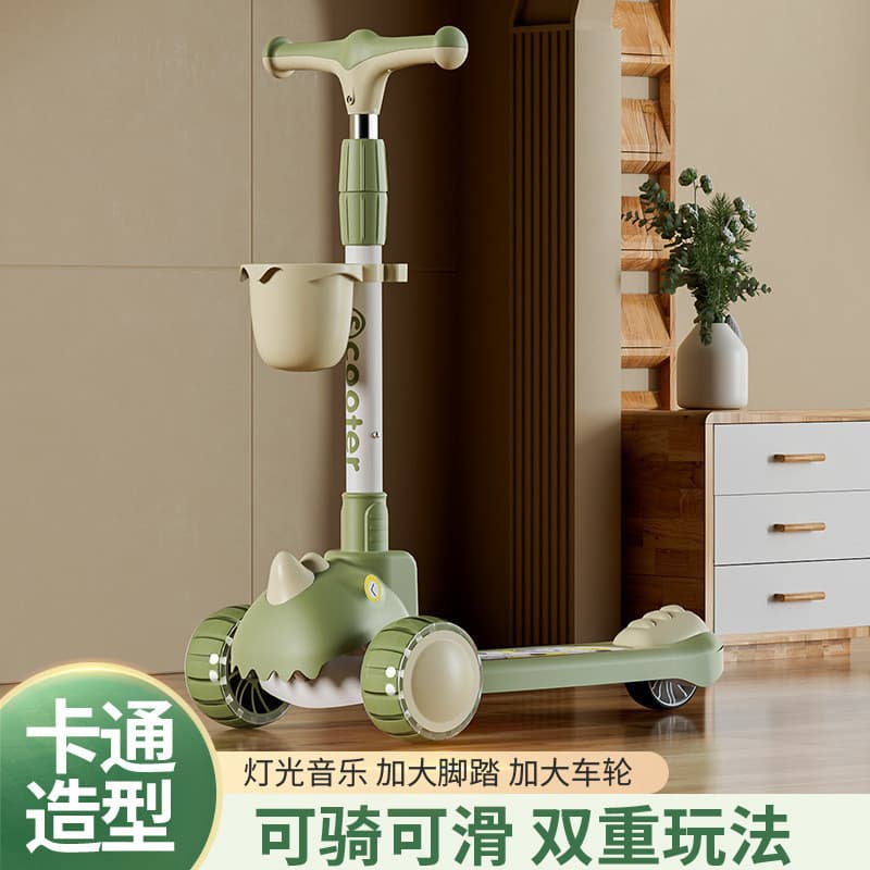 Crianças novo estilo dinossauro scooter multifuncional 2-8 anos de idade scooter scooter brinquedos do bebê crianças
