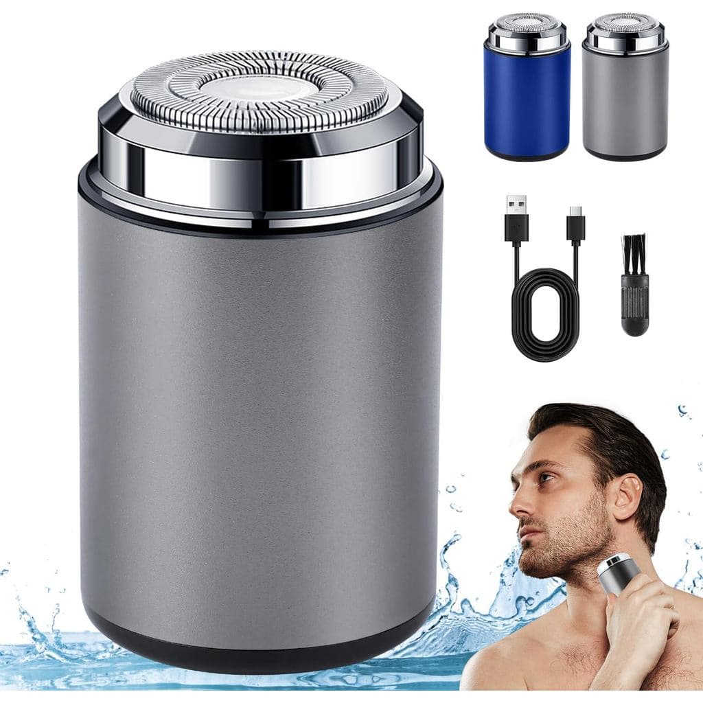Mini Barbeador Elétrico, Barbeador Elétrico Portátil, Barbeador Elétrico de Bolso para Homens, Barbeador Elétrico Recarr
