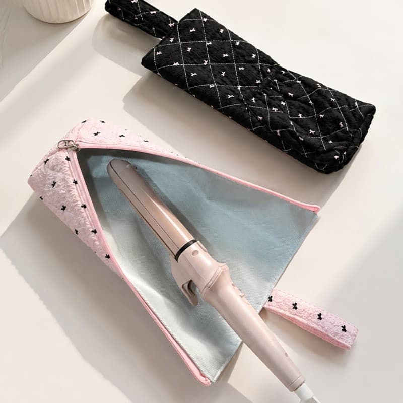 yu Bolsa Organizadora De Ferramentas De Cabelo Para Viagem Com Bolso Frontal Acolchoada De Transporte Armazenamento De F