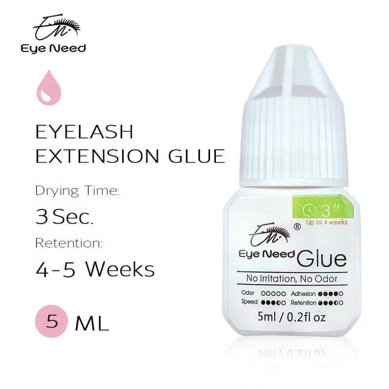 Eyeneed Cola para Extensão de Cílios 5ml, Autoadesiva e Profissional, Retenção de Aplicação por 30 Dias, Não Irritante,
