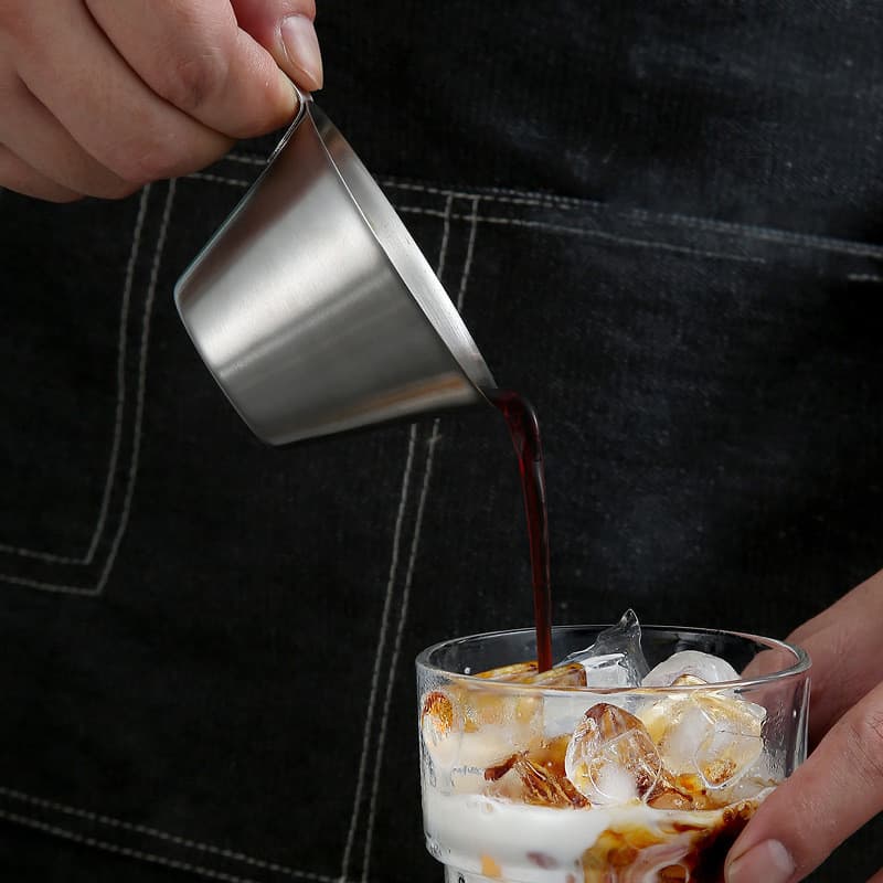 [Estoque pronto] Copo medidor de aço inoxidável 0ml Copo de café expresso Sawada Copo de extração de aço inoxidável Copo
