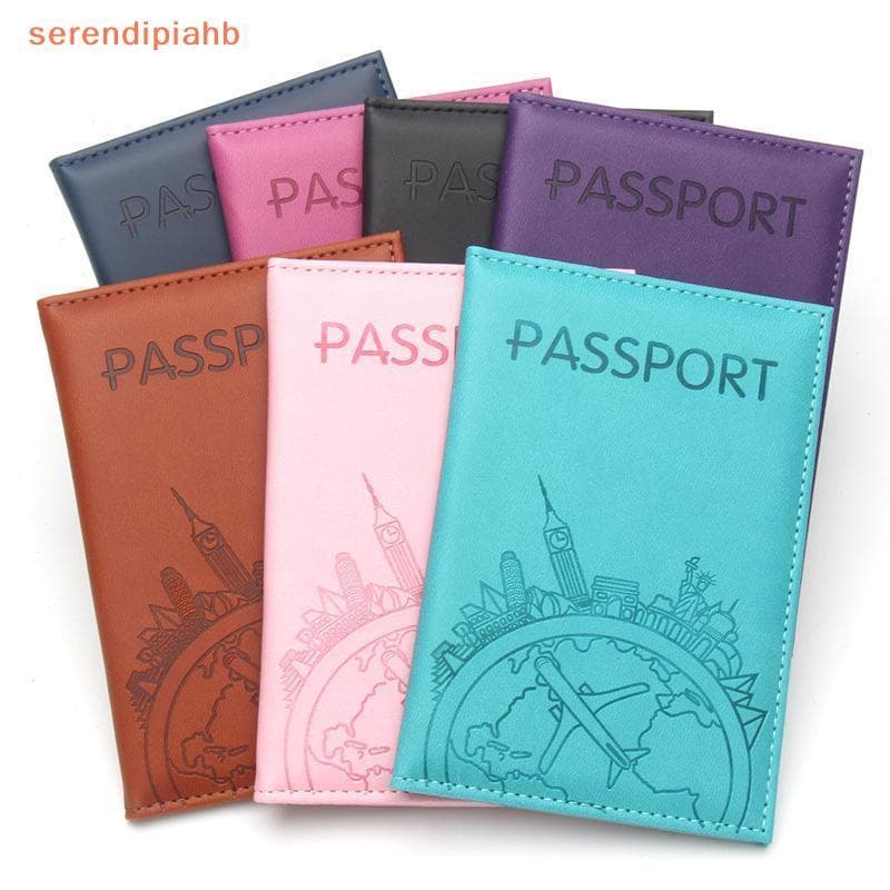 Capa Para Passaporte De Couro Global Flight , Identificação Leve E Porta-Bilhetes