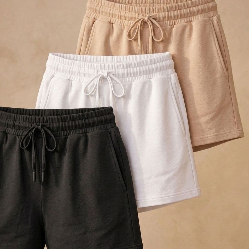 Kit 3 Short Feminino Agradável Confortável Moletim Moletinho Casual Academia Treino Dia A Dia