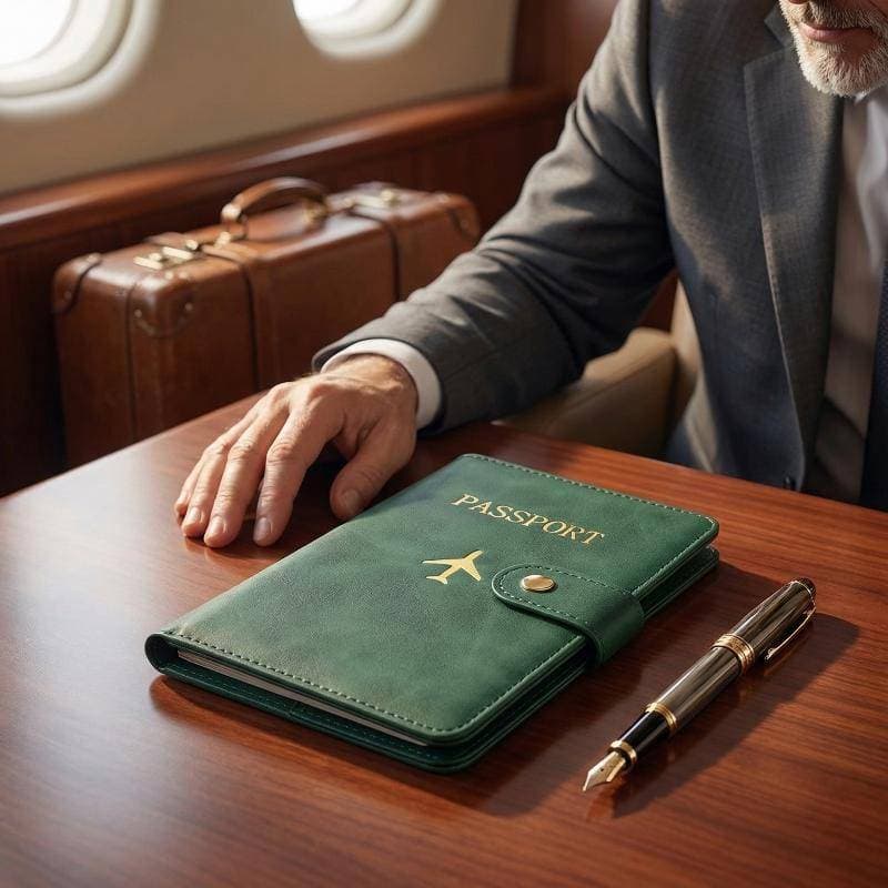 [BANY] Porta-Passaporte À Prova D'água Em Couro PU , Carteira De Viagem , Organizador De Cartão De Crédito Para Estudant