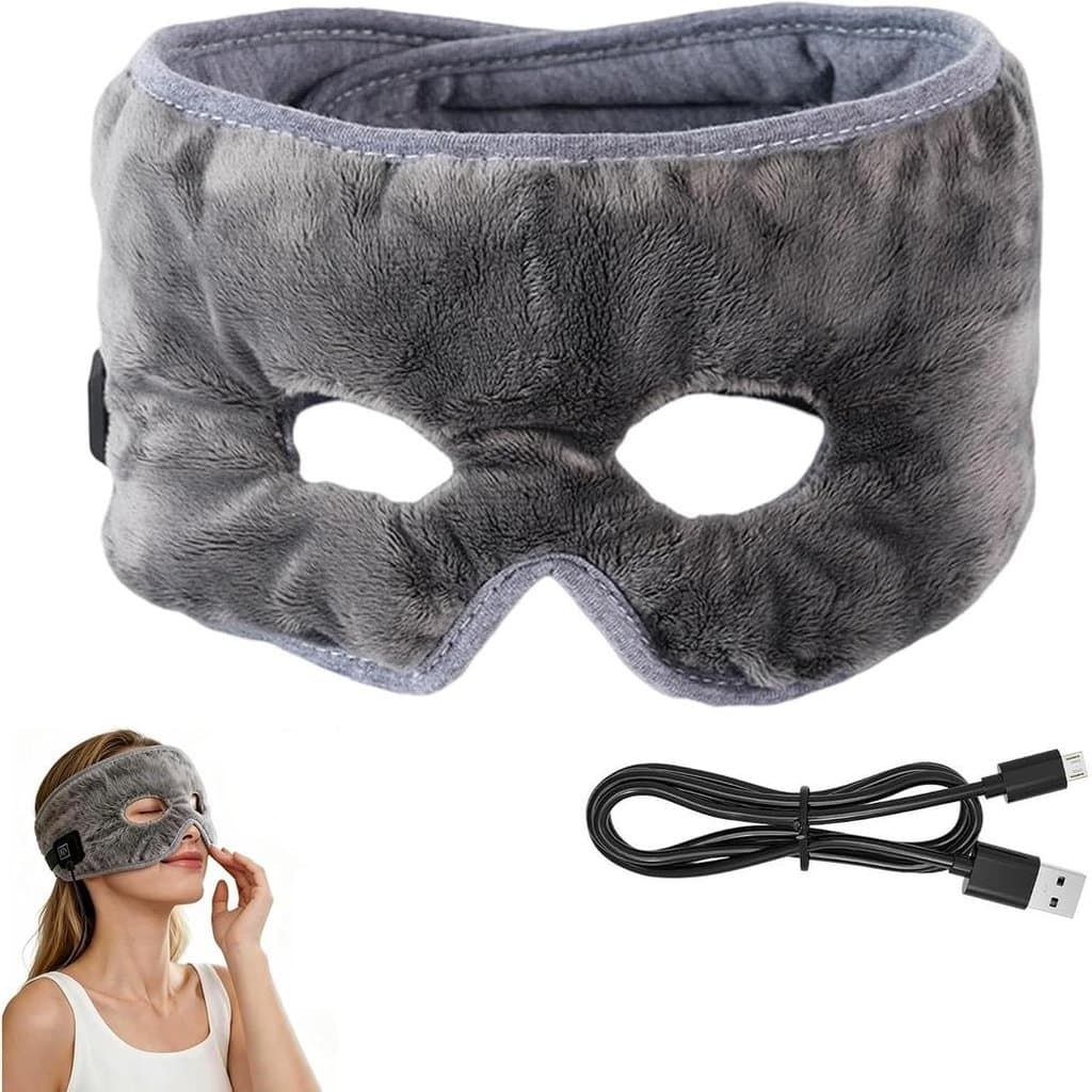 Máscara Facial Aquecida USB com 3 Níveis de Aquecimento, Temperatura Ajustável, Portátil e Ergonômica para Tratamento de