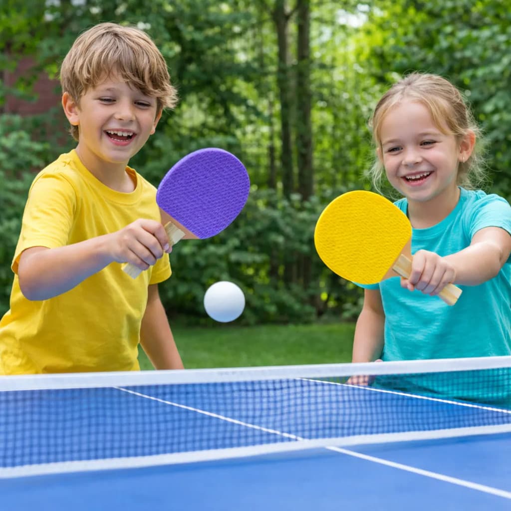 Kit Raquete Ping Pong Para Mesa Madeira Eva C/ Bolinha