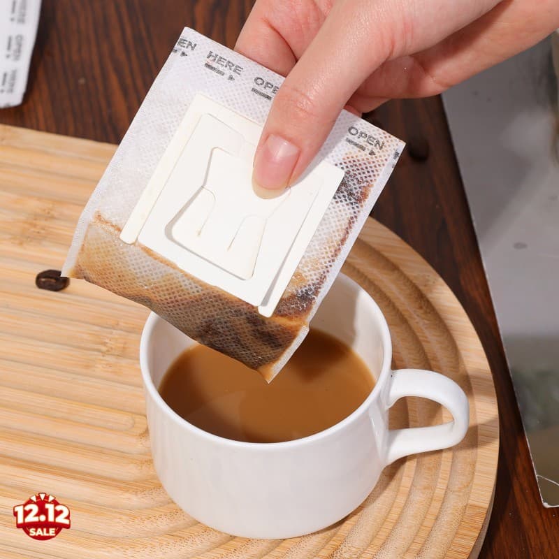 50 Sacos De Papel Pendurados Do Filtro Café Da Orelha Dos Pces-Acessórios Descartáveis Expresso Gotejamento