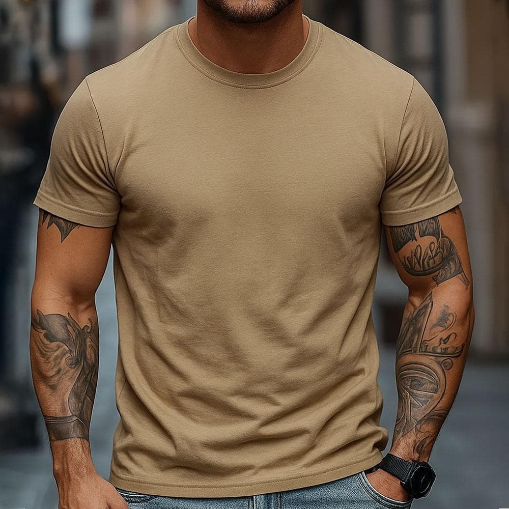 Camisa Masculina 100% Algodão Básica Moda Casual Dia a Dia Academia Streetwear Conforto Premium Top
