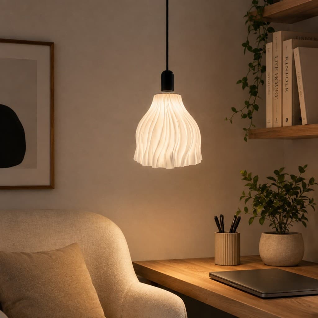 Luminária Abajur Pendente Sino Fluido Luminária Decorativa 3D