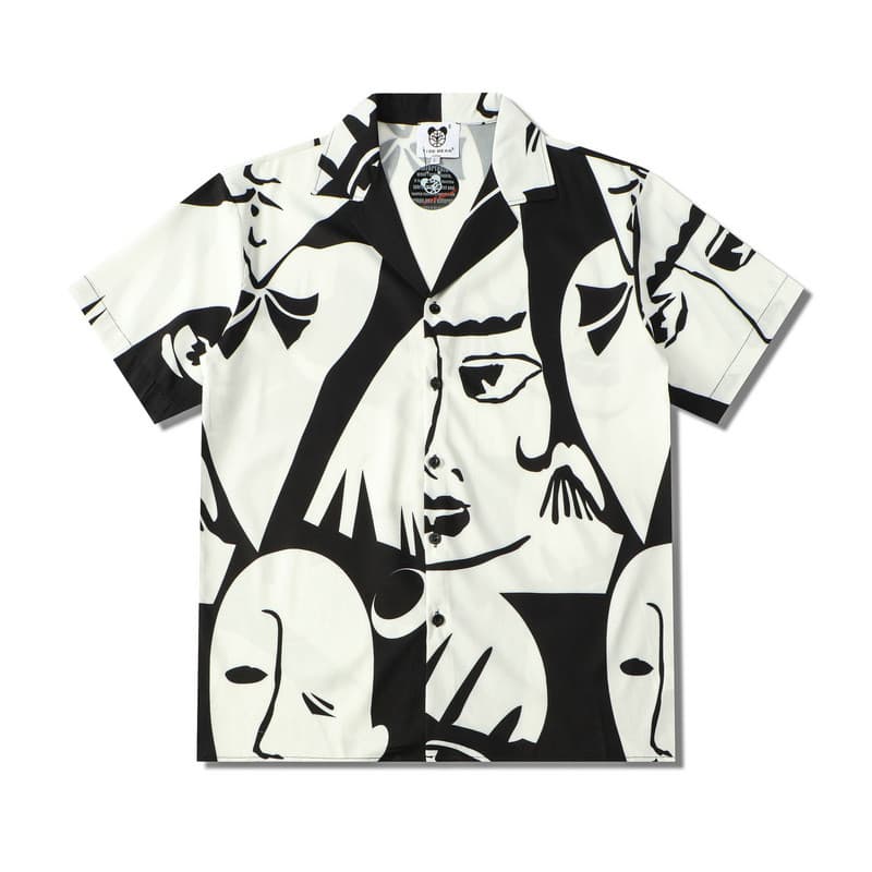 [Novo produto] Máscara de marca de casal juvenil de rua masculina com impressão Digital camisa de manga curta com lapela