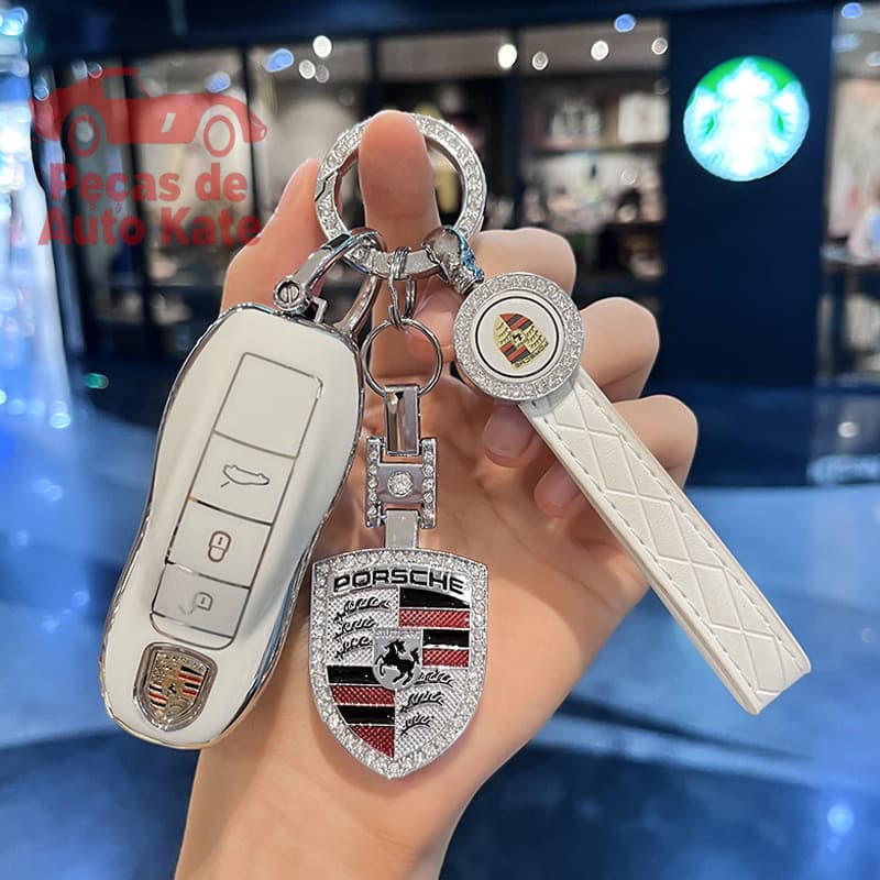 Capa de Chave Compatível com Porsche para Panamera, Cayenne, Macan, 911 XHX1