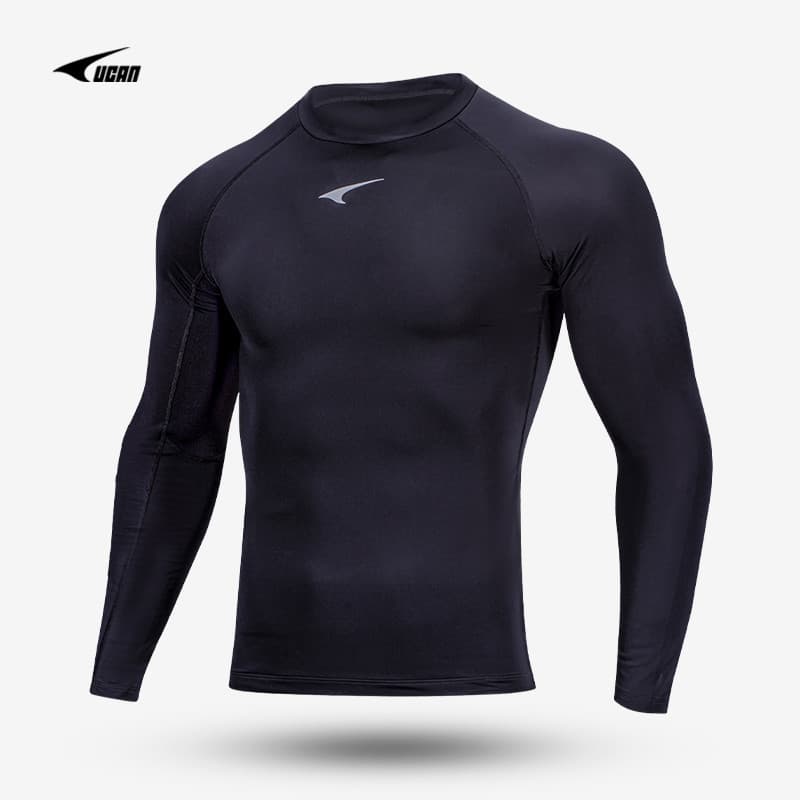 Ucan ucan collants Base de manga comprida roupas de Fitness suor-guiando respirável treinamento esportes camiseta J002