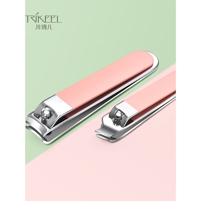 Chuanqier conjunto de cortador de unhas 2 plana Diagonal cortador de unhas ferramenta Pedicure bonito doméstico portátil