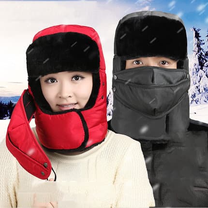 Máscara de equitação de inverno Proteção facial espessada quente Orelha Capa de proteção à prova de vento Proteção contr
