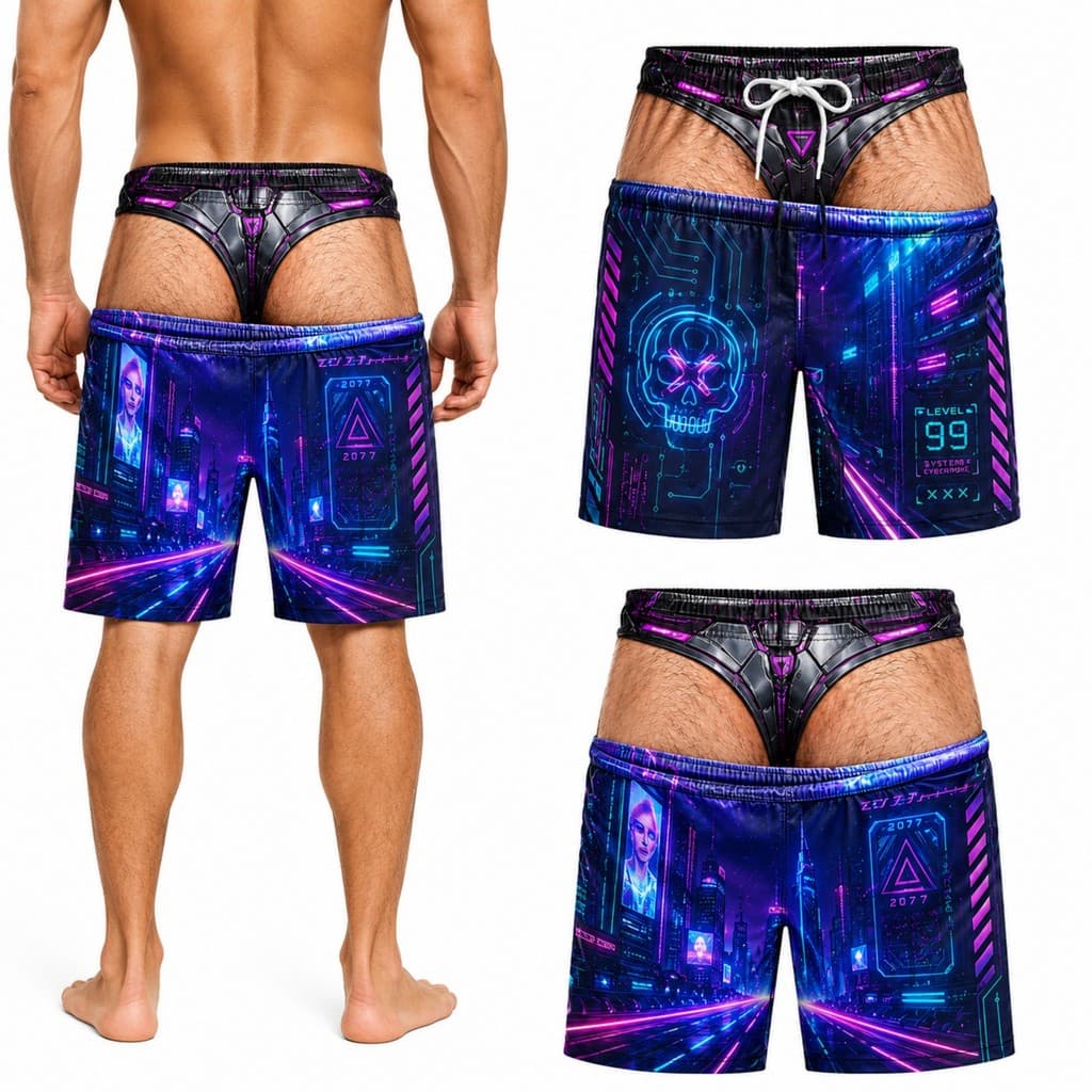 Shorts De Praia Havaianos Masculinos 2026 Verão Venda Quente , 3D Digital Impresso Solto Casual Férias Natação