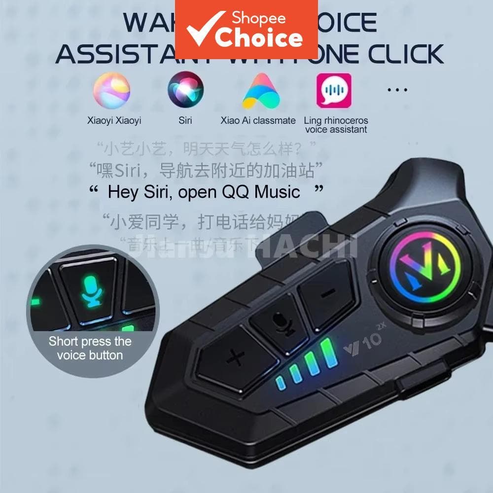 Fones de ouvido Y10 2x Intercomunicador de capacete de motocicleta 300M Intercomunicador sem fio 2000Mah Moto Walkie