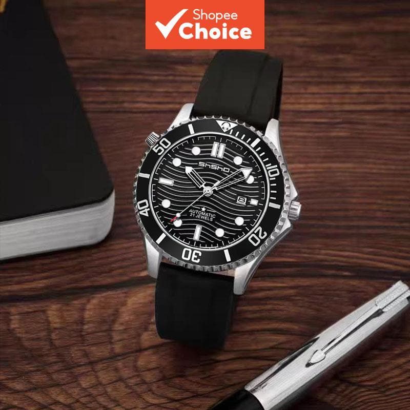 Relógio De Quartzo Automático Minimalista Masculino Com Pulseira De Silicone E Exibição De Data