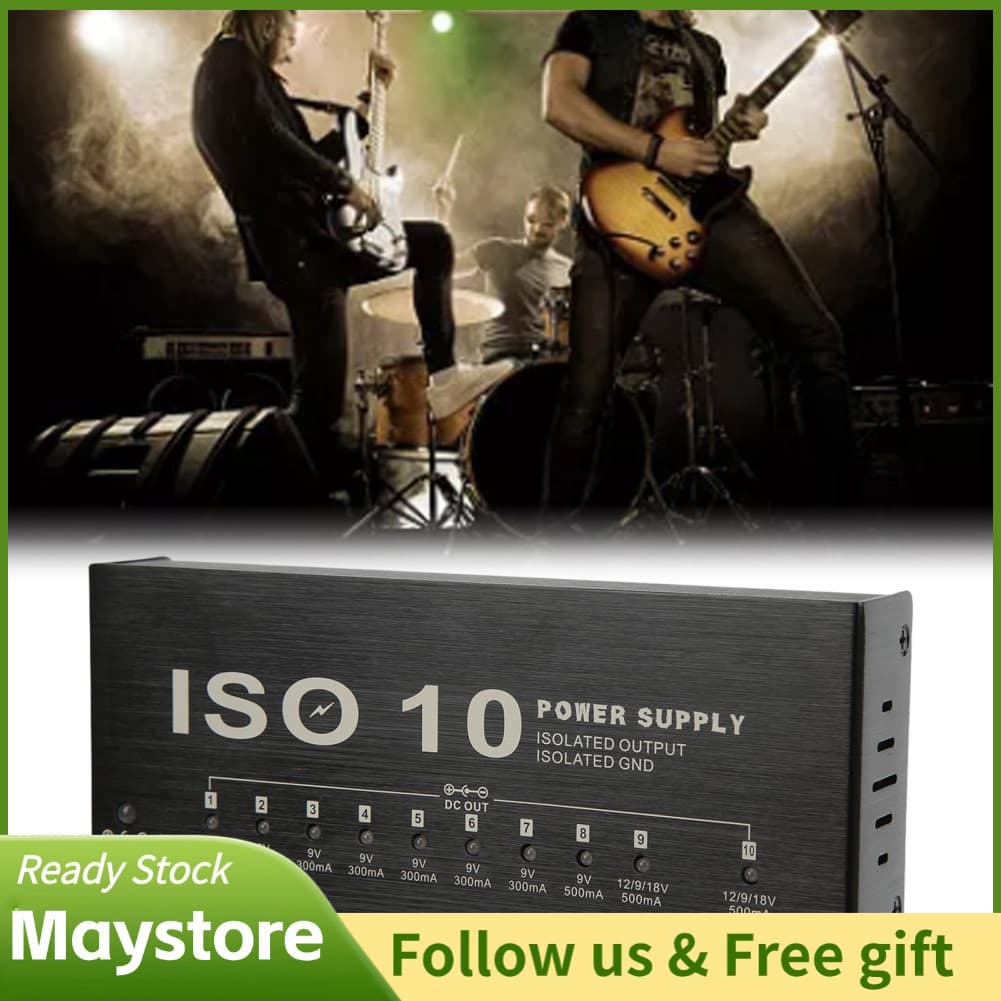 Maystoree-br Maystoree-br Fonte de guitarra com 10 efeitos de saída de energia USB pedaleira isolada multi com
