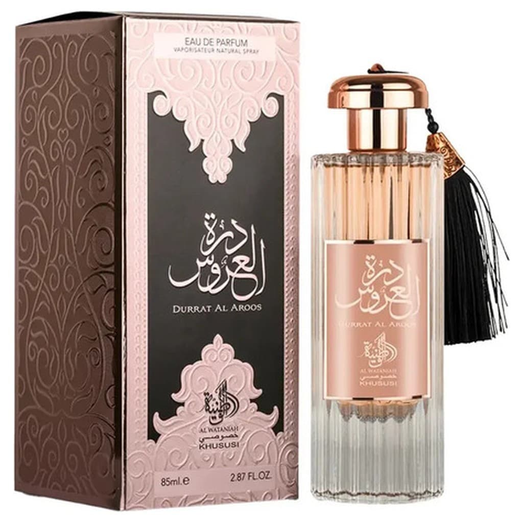 Perfume Al Wataniah Durrat Al Aroos Eau de Parfum Feminino 100ml Spray 2019 Amadeirado Floral Frutal Vegano
