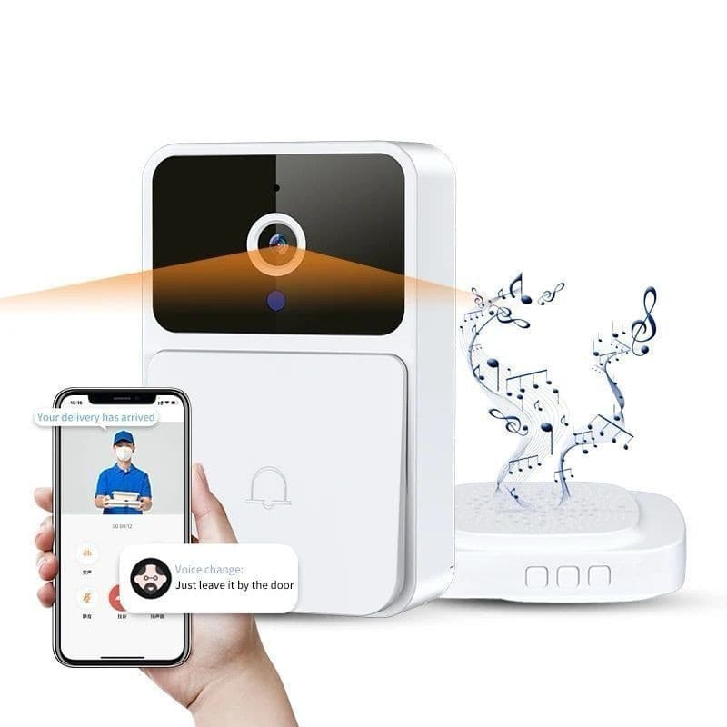 Campainha de vídeo interfone WiFi câmera HD sem fio detecção de movimento PIR segurança de alarme IR campainha doméstica