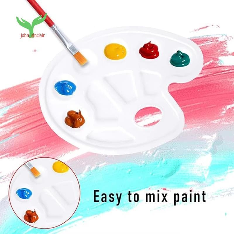 Paleta De Pintura Oval Bandeja De Plástico Para Artesanal Faça Você Mesmo