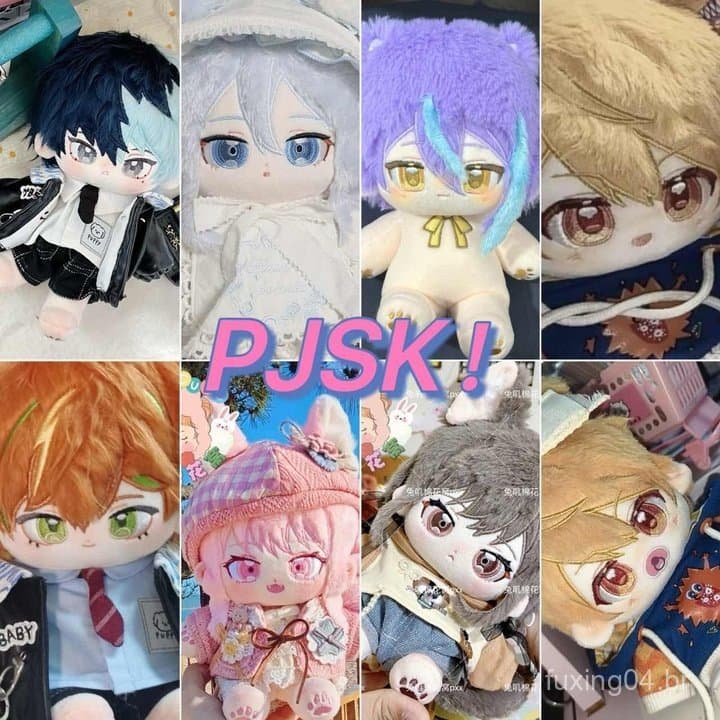 20cm Projeto Sekai PJSK Jogo Kamishiro Rui Nene Emu Toya Mizuki Mafuyu Kannade Terno De Mudança De Pelúcia Figuras De Br