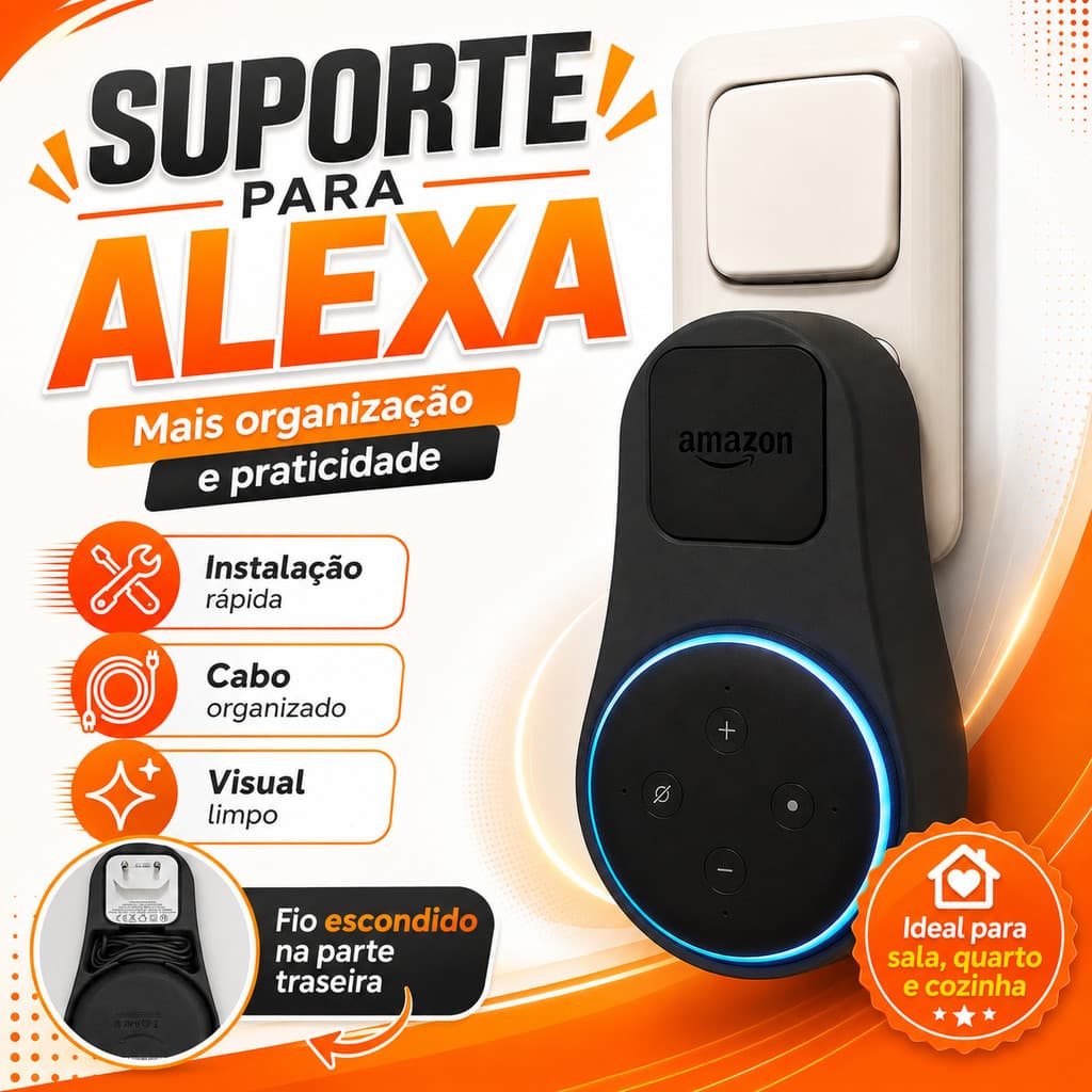 Suporte De Tomada Para Alexa Echo Dot 3