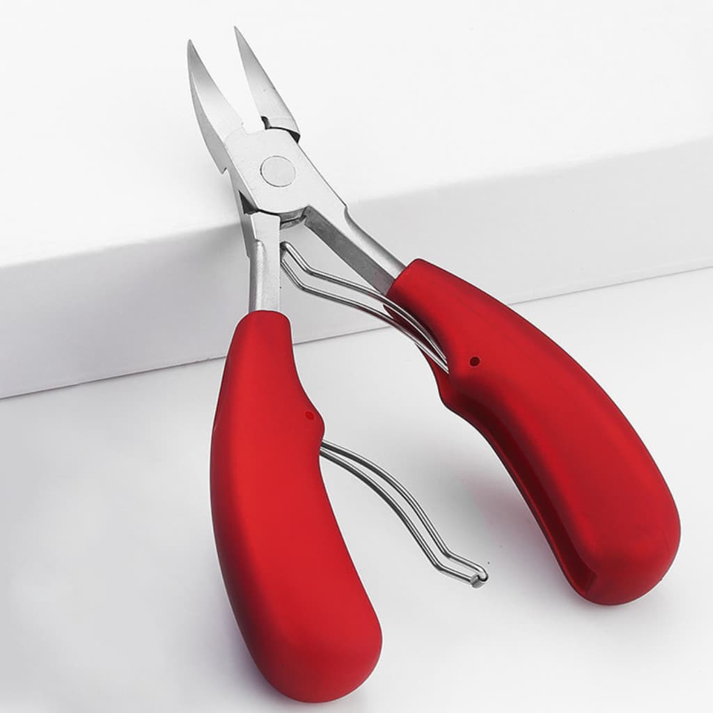 Alicate de Unhas Pé Extra Forte em Aço Cirúrgico para Podologia 2 molas. Use amolecedor de cuticula