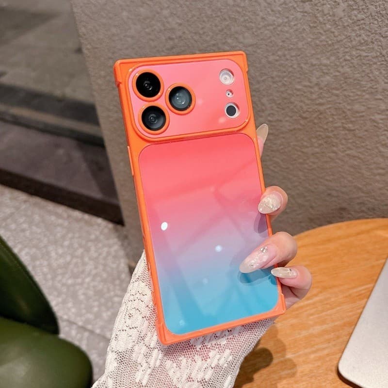 Capa De Telefone Anti-Queda Em Ângulo Reto , Segundo A , Desfocado Gradualmente E Tingido Para IPhone 11 12 13 14 15 16