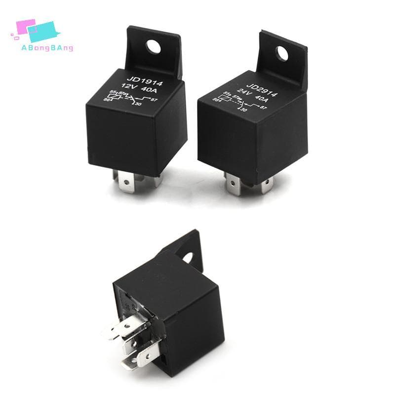 Abongbanghn 5 Pinos 40A Relé De Carro Automotivo Normalmente Aberto DC 12V/24V Relés Para Luz Principal Agradável