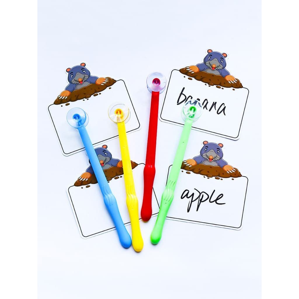 Whack-a-Mole jogo de alfabetização regravável em branco cartão cognitivo inglês palavra sala de aula auxiliares de ensin