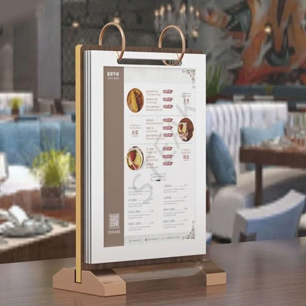 Suporte Para Cartão De Menu , De Exibição De Anúncios De Múltiplas Páginas De Folhas Soltas Sinal Acrílico Ao-Deslizamen