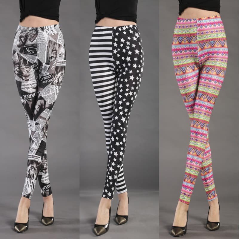 Primavera outono estilo fino exterior usar calças de flores femininas impressas Leggings feminino leite seda letras colo