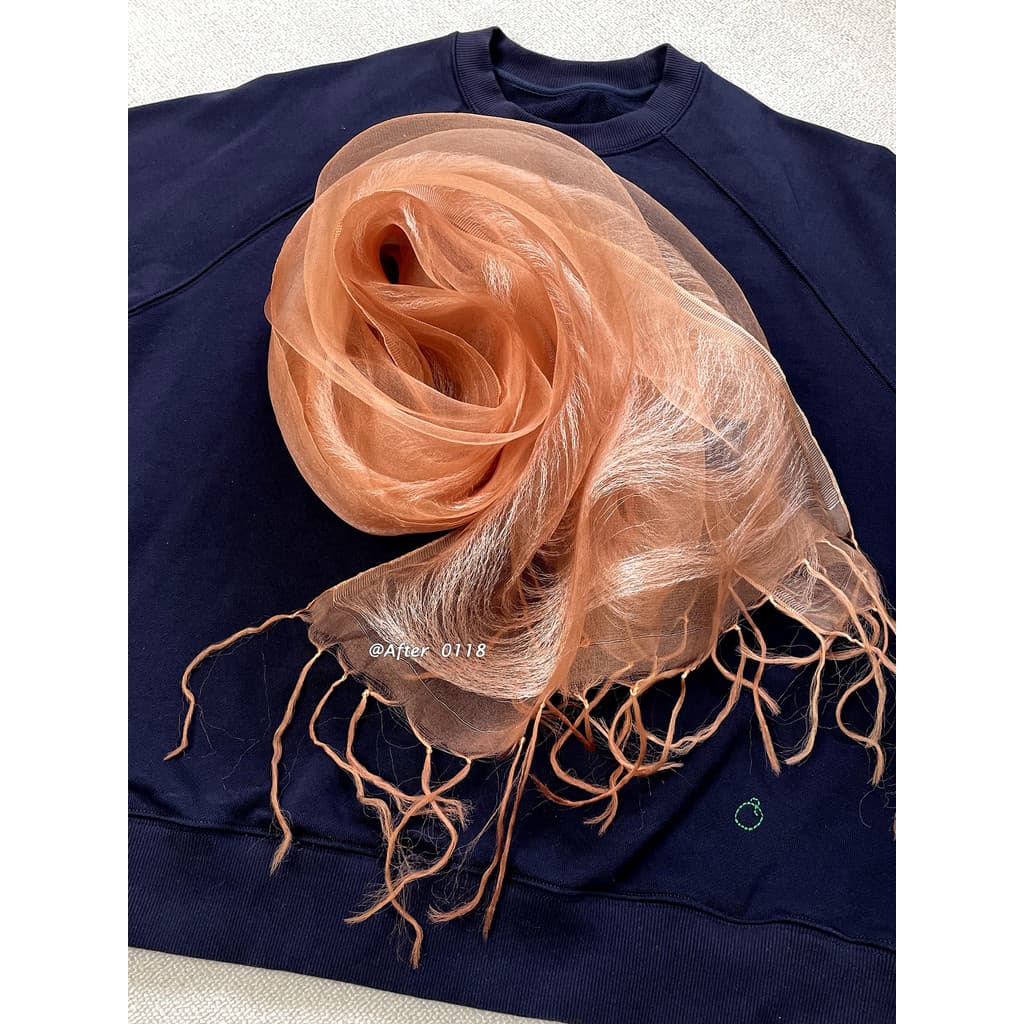 After Mait * o Ping Alternativo Sumoio Blogger Mesmo Estilo Tule Borla Seda Organza Vermelho Marrom