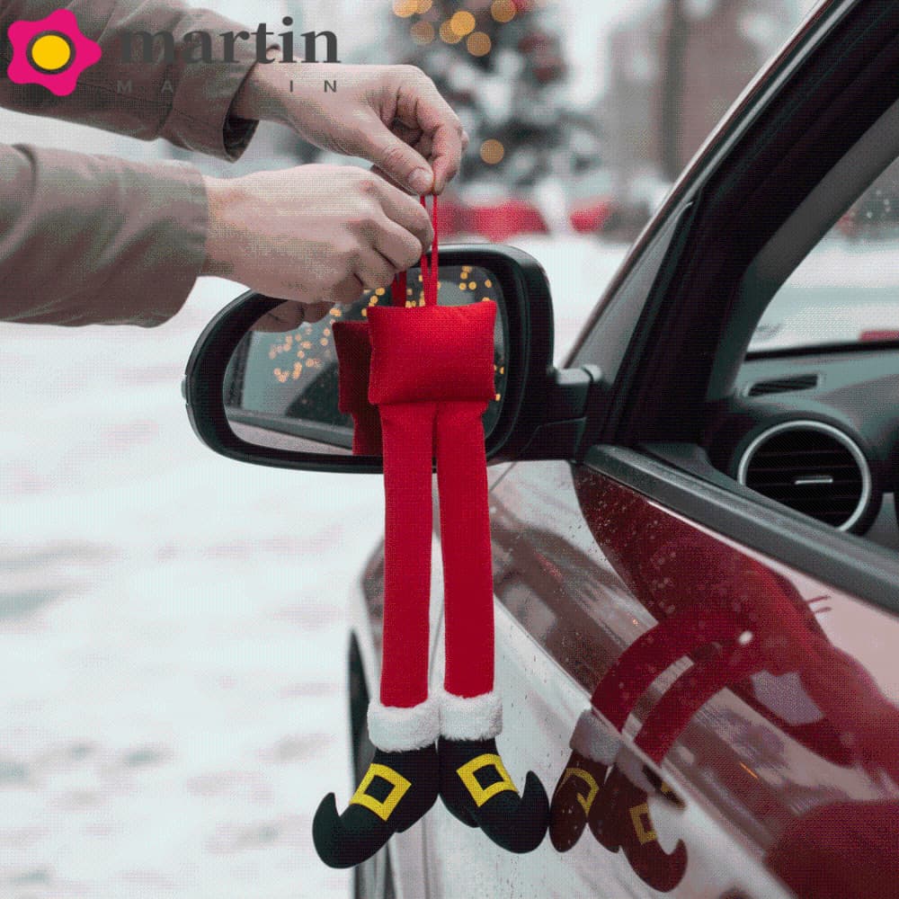 Pernas De Elfo De Natal MARTIN , Com Cordões , Enfeite De Suspensão De Carro De Pelúcia , Design Engraçado