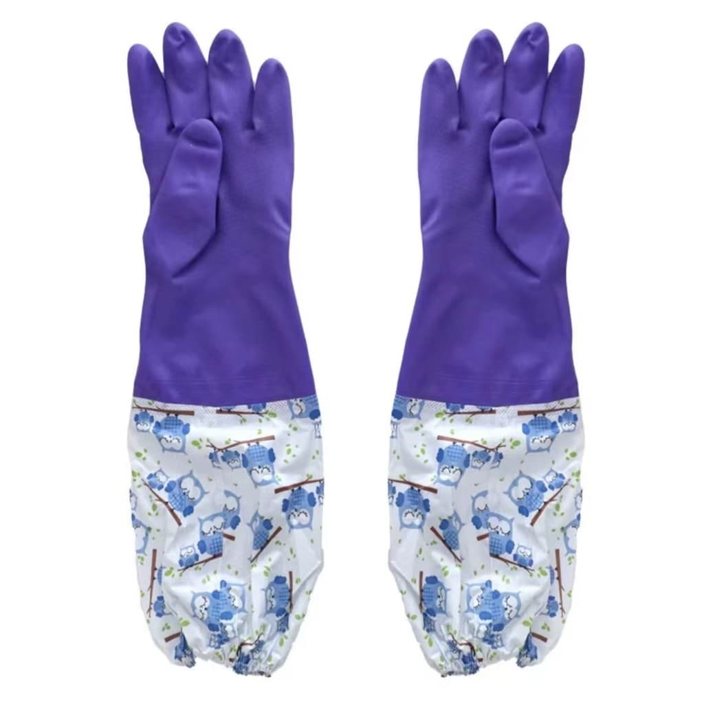 Languire lavanderia velo luvas quentes à prova dwaterproof água durável alongado engrossado látex cozinha lavar louça tr