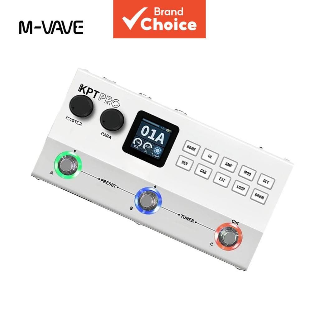 M-VAVE KPT PRO Branco Multi Efeitos Pedal Duplo Núcleo DSP 60 IR Bluetooth XLR Saída Para Guitarra Baixo Desempenho Ao V